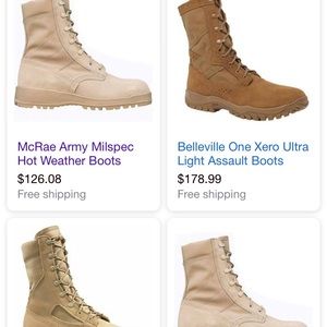 Army hot weather boots for men
